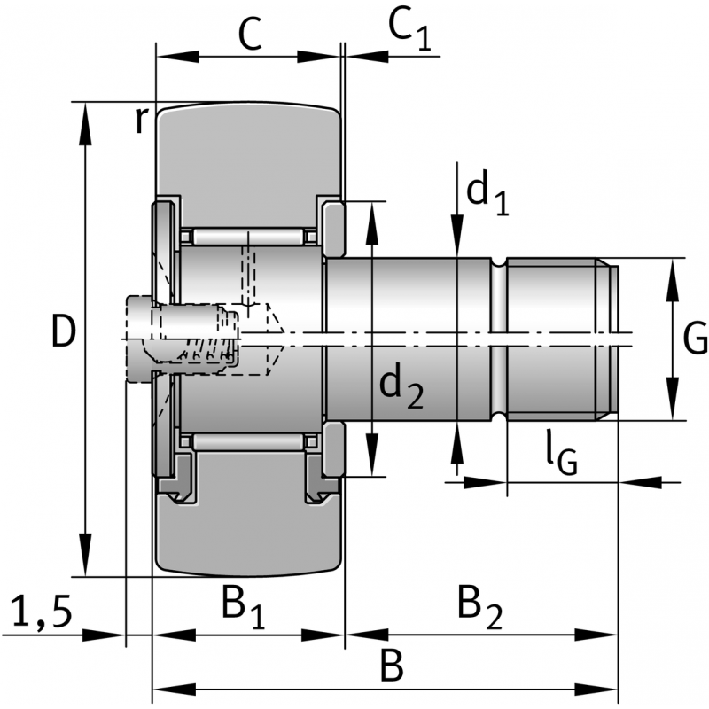 Cam Suiveur INA KR16-X Neuf - Galet Suiveur, Origine Allemagne, Pour Applications Industrielles